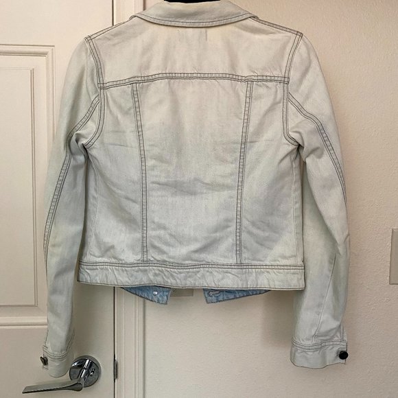 Halogen Bleached-Out Wash Denim Jacket (Size XS) - Picture 8 of 8